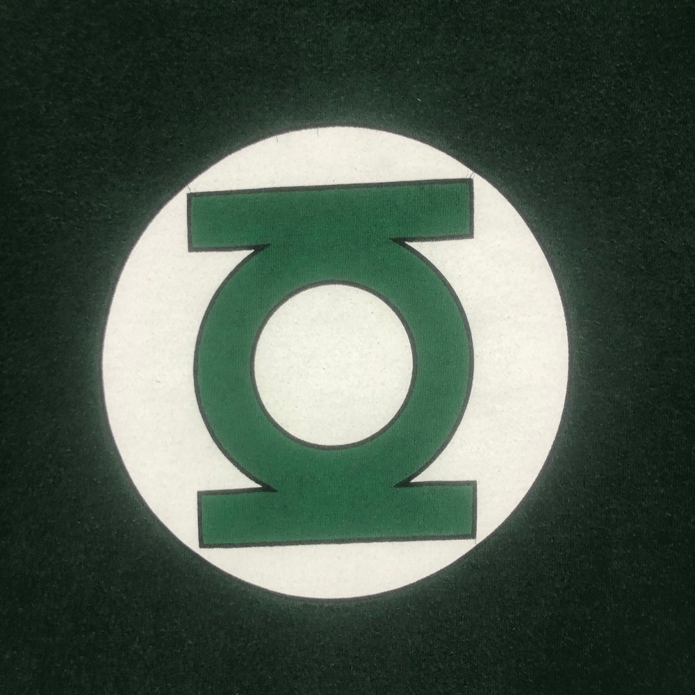 Green Lantern Shirt Graphic Print Superhero DC Comics Short Sleeve Men's Size L